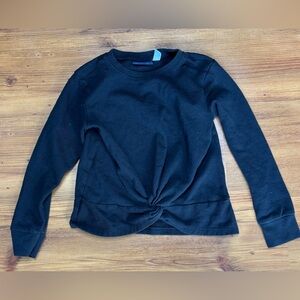 Place Black Twist-Front Kids Sweatshirt